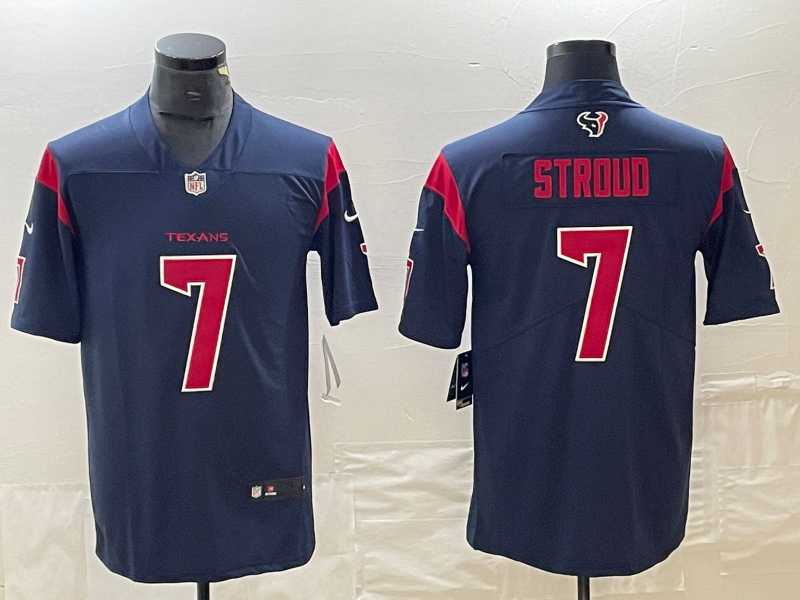 Mens Houston Texans #7 CJ Stroud Navy Blue New 2019 Color Rush Stitched NFL Nike Limited Jersey
